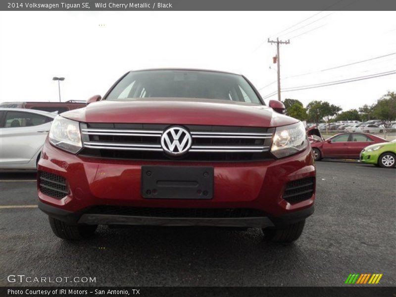 Wild Cherry Metallic / Black 2014 Volkswagen Tiguan SE