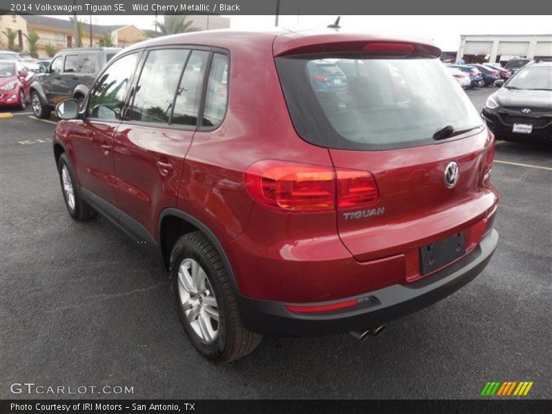 Wild Cherry Metallic / Black 2014 Volkswagen Tiguan SE