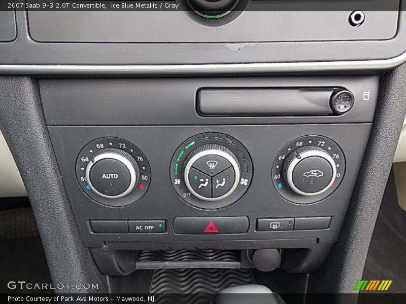 Ice Blue Metallic / Gray 2007 Saab 9-3 2.0T Convertible