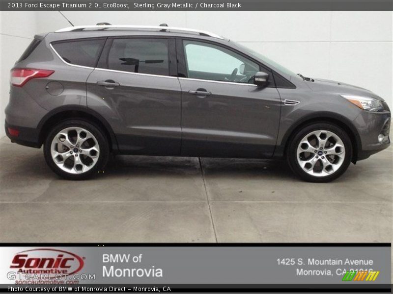 Sterling Gray Metallic / Charcoal Black 2013 Ford Escape Titanium 2.0L EcoBoost