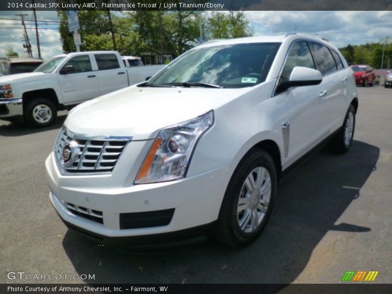Platinum Ice Tricoat / Light Titanium/Ebony 2014 Cadillac SRX Luxury AWD