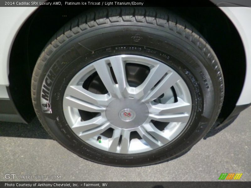 Platinum Ice Tricoat / Light Titanium/Ebony 2014 Cadillac SRX Luxury AWD