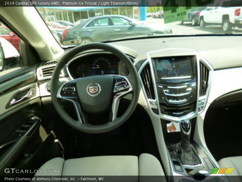 Platinum Ice Tricoat / Light Titanium/Ebony 2014 Cadillac SRX Luxury AWD