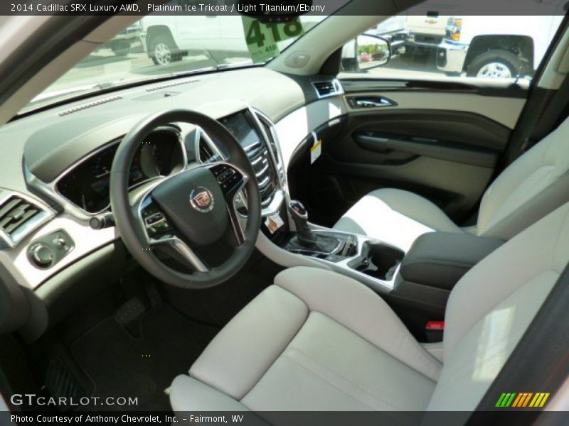 Platinum Ice Tricoat / Light Titanium/Ebony 2014 Cadillac SRX Luxury AWD