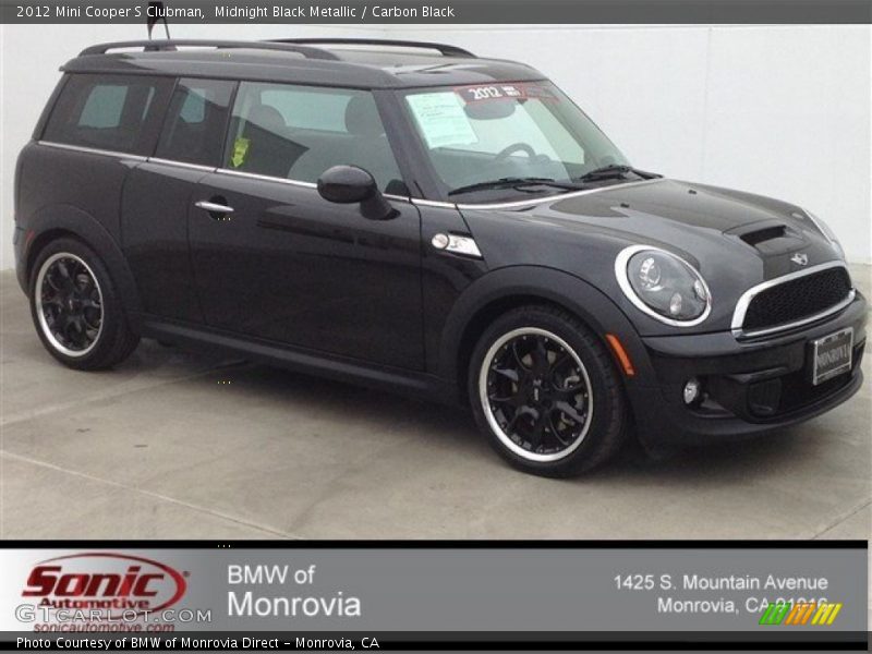 Midnight Black Metallic / Carbon Black 2012 Mini Cooper S Clubman
