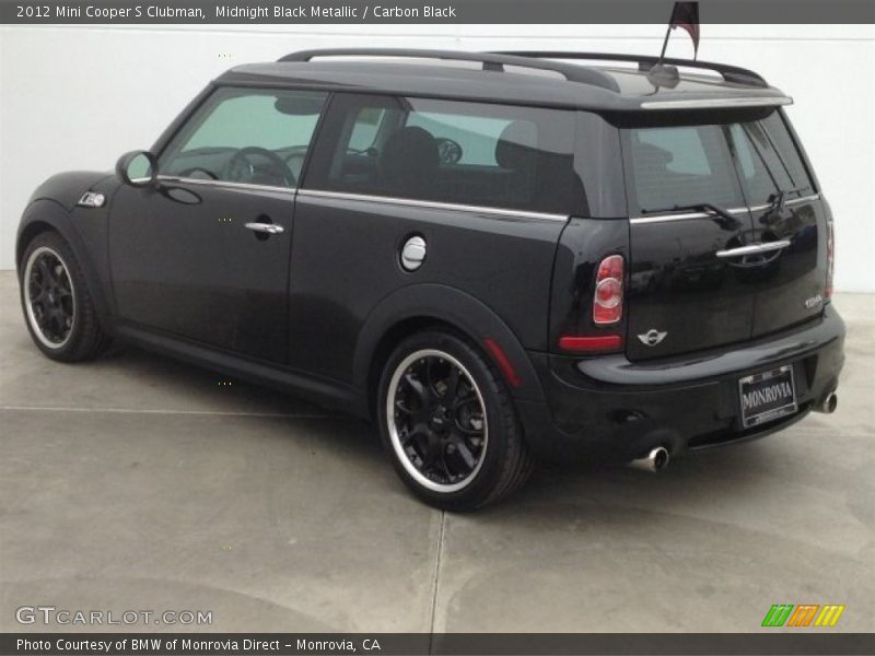 Midnight Black Metallic / Carbon Black 2012 Mini Cooper S Clubman