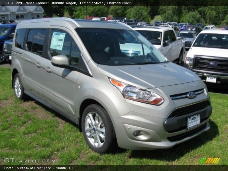 Tectonic Silver / Charcoal Black 2014 Ford Transit Connect Titanium Wagon