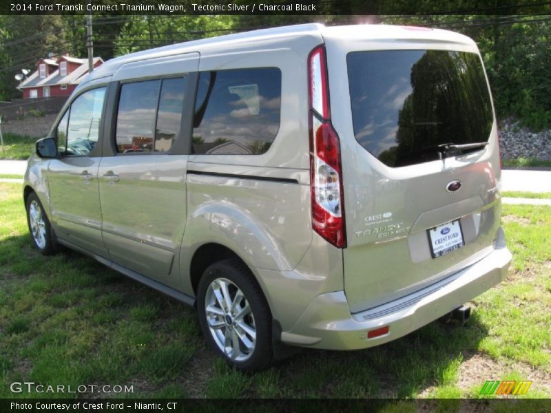 Tectonic Silver / Charcoal Black 2014 Ford Transit Connect Titanium Wagon