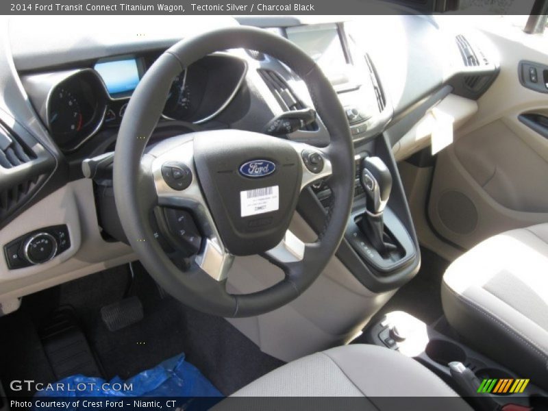 Tectonic Silver / Charcoal Black 2014 Ford Transit Connect Titanium Wagon