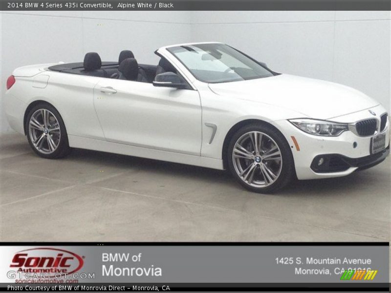 Alpine White / Black 2014 BMW 4 Series 435i Convertible