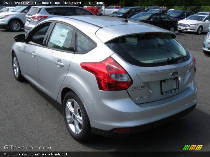 Ingot Silver / Medium Light Stone 2014 Ford Focus SE Hatchback