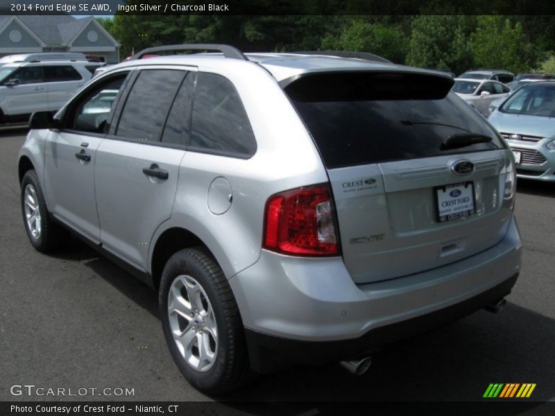 Ingot Silver / Charcoal Black 2014 Ford Edge SE AWD