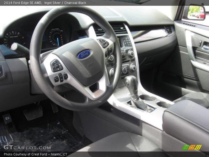 Ingot Silver / Charcoal Black 2014 Ford Edge SE AWD