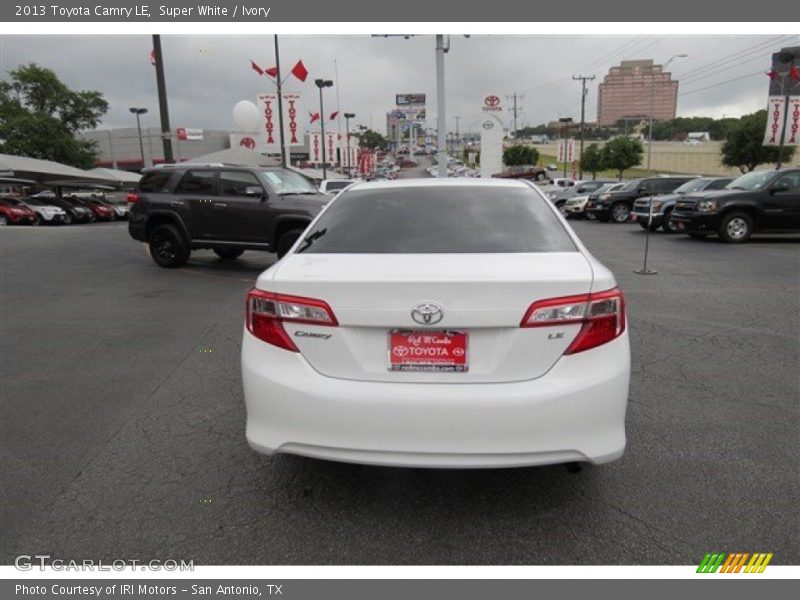 Super White / Ivory 2013 Toyota Camry LE