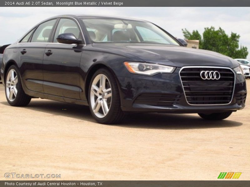 Moonlight Blue Metallic / Velvet Beige 2014 Audi A6 2.0T Sedan