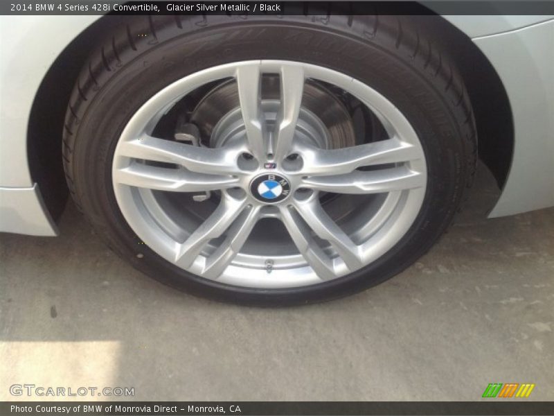 Glacier Silver Metallic / Black 2014 BMW 4 Series 428i Convertible