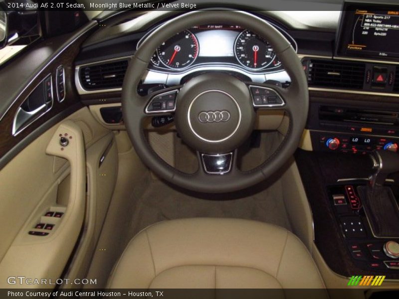 Moonlight Blue Metallic / Velvet Beige 2014 Audi A6 2.0T Sedan