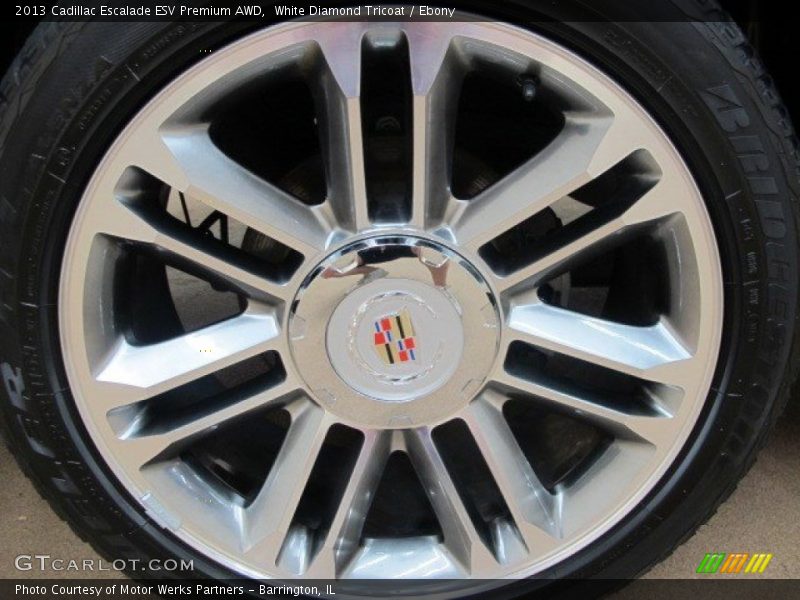 White Diamond Tricoat / Ebony 2013 Cadillac Escalade ESV Premium AWD
