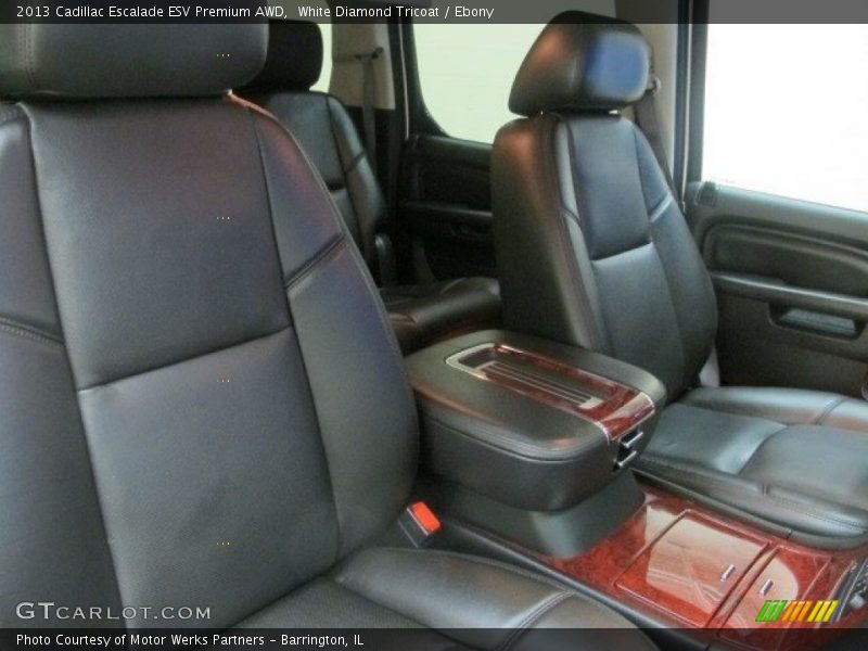 White Diamond Tricoat / Ebony 2013 Cadillac Escalade ESV Premium AWD