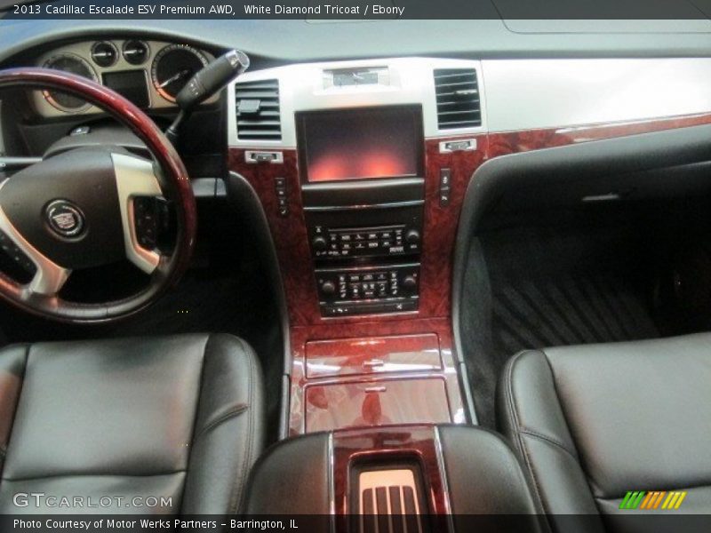 White Diamond Tricoat / Ebony 2013 Cadillac Escalade ESV Premium AWD