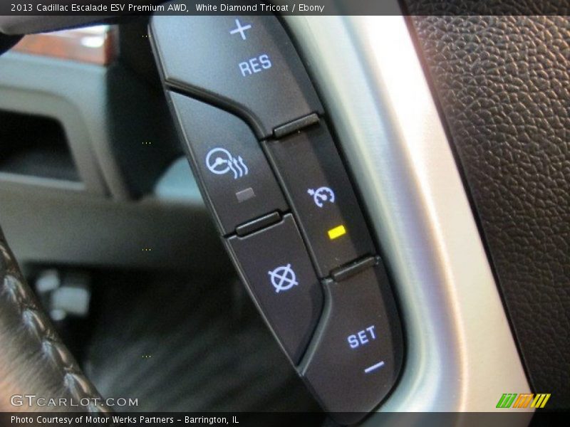 White Diamond Tricoat / Ebony 2013 Cadillac Escalade ESV Premium AWD
