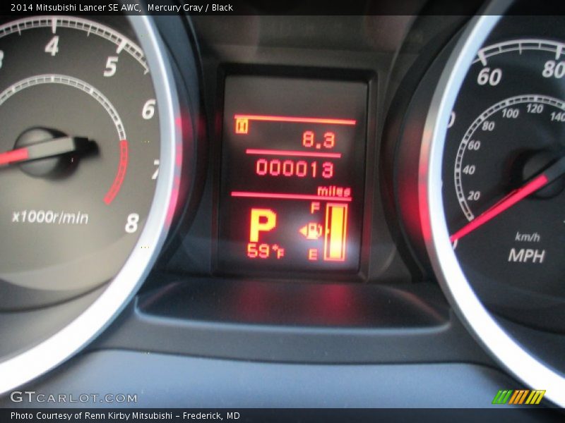 Mercury Gray / Black 2014 Mitsubishi Lancer SE AWC