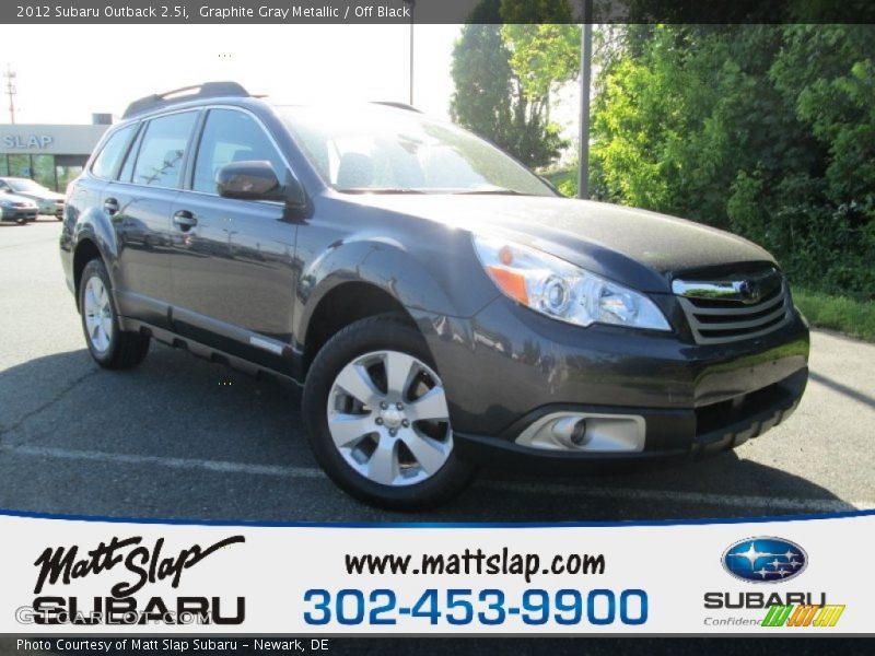 Graphite Gray Metallic / Off Black 2012 Subaru Outback 2.5i