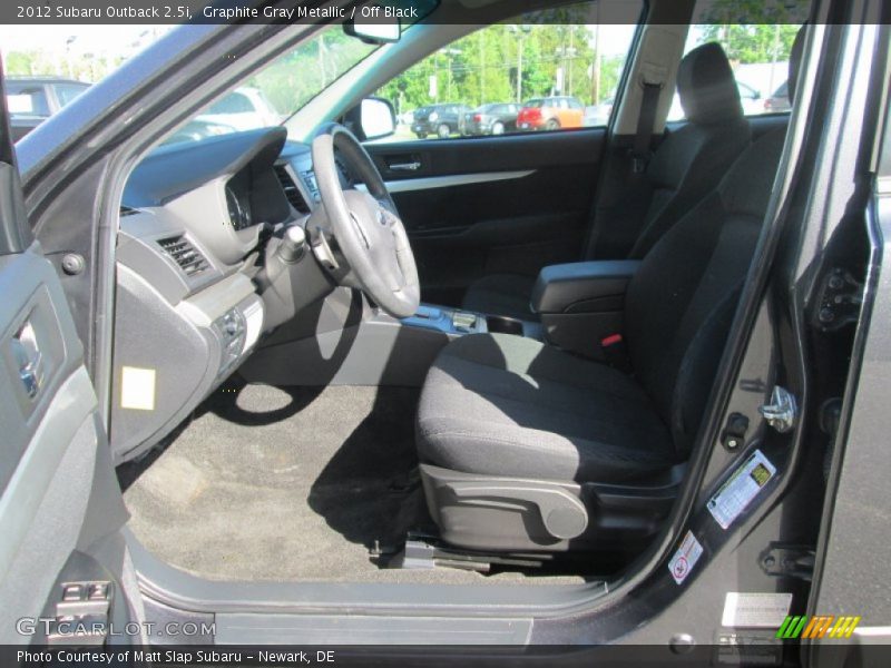 Graphite Gray Metallic / Off Black 2012 Subaru Outback 2.5i