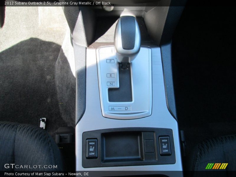 Graphite Gray Metallic / Off Black 2012 Subaru Outback 2.5i