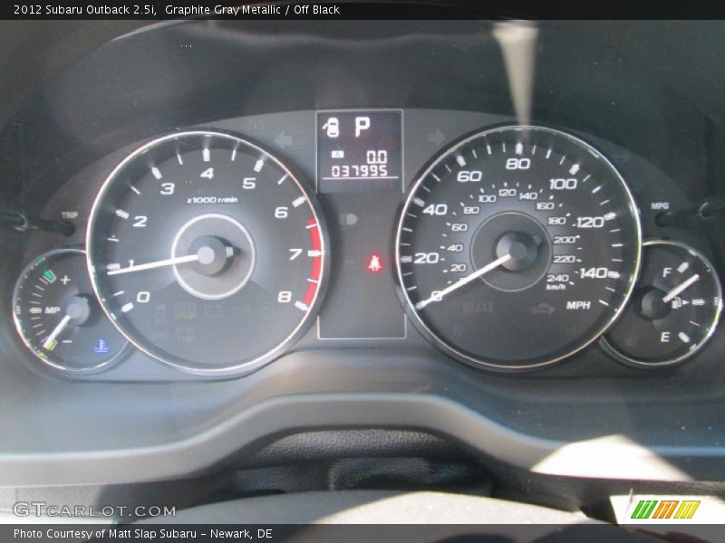 Graphite Gray Metallic / Off Black 2012 Subaru Outback 2.5i