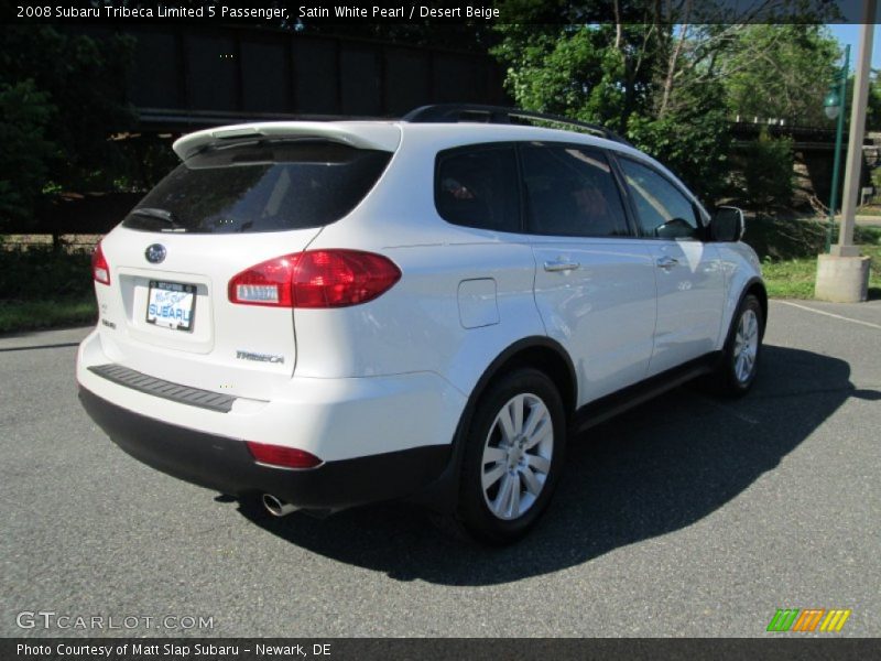 Satin White Pearl / Desert Beige 2008 Subaru Tribeca Limited 5 Passenger