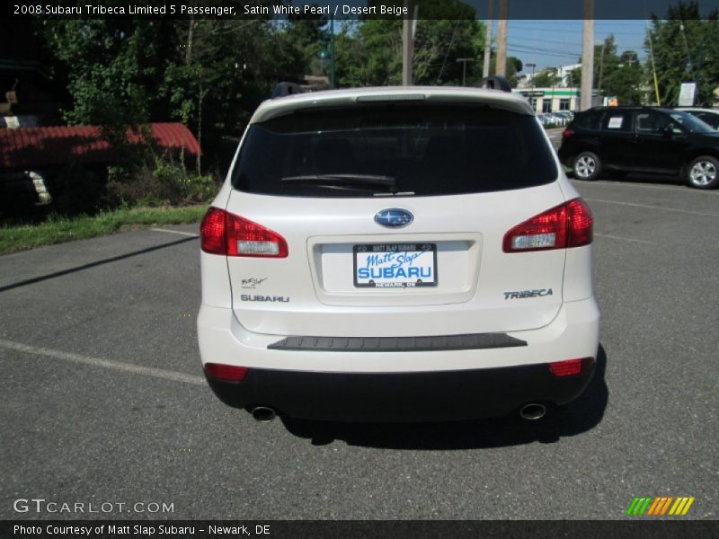 Satin White Pearl / Desert Beige 2008 Subaru Tribeca Limited 5 Passenger