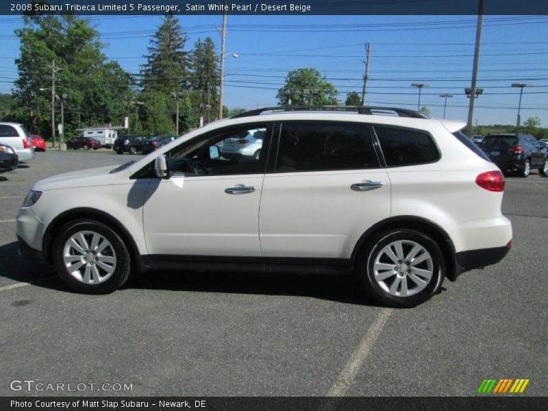 Satin White Pearl / Desert Beige 2008 Subaru Tribeca Limited 5 Passenger