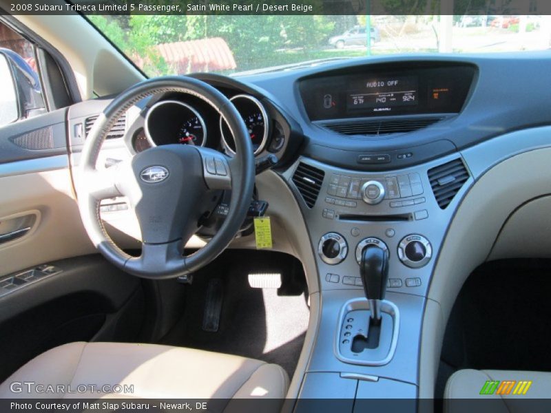 Satin White Pearl / Desert Beige 2008 Subaru Tribeca Limited 5 Passenger