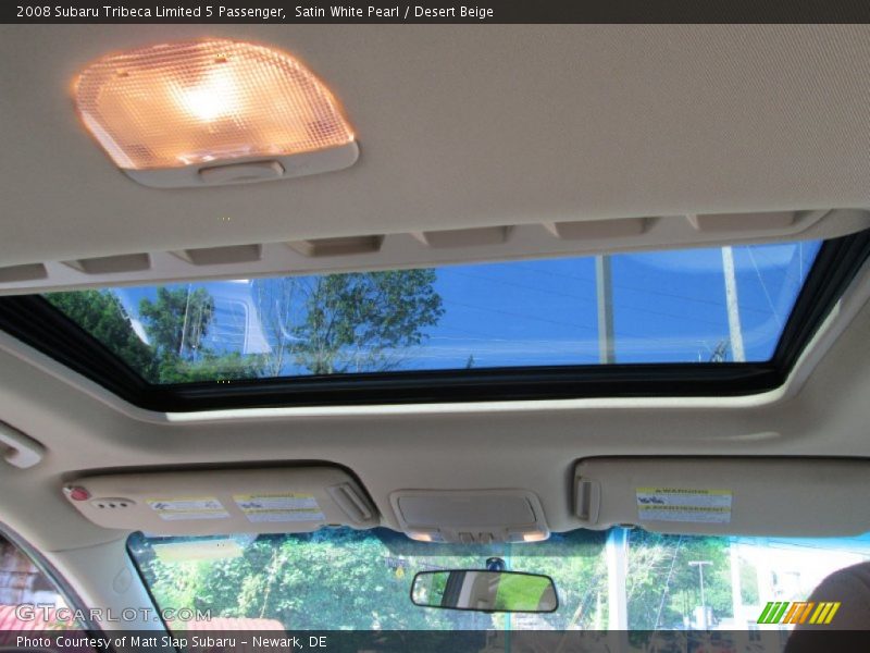 Satin White Pearl / Desert Beige 2008 Subaru Tribeca Limited 5 Passenger