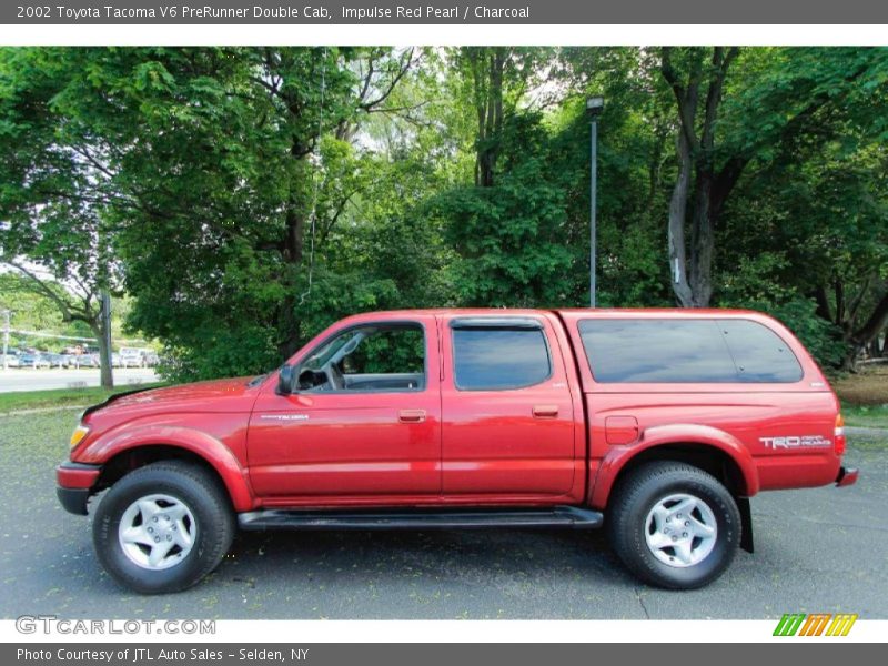 Impulse Red Pearl / Charcoal 2002 Toyota Tacoma V6 PreRunner Double Cab