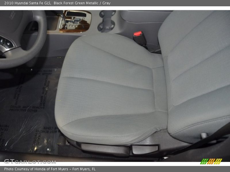 Black Forest Green Metallic / Gray 2010 Hyundai Santa Fe GLS