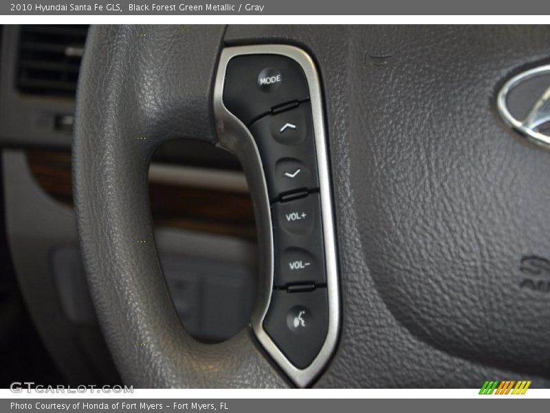Black Forest Green Metallic / Gray 2010 Hyundai Santa Fe GLS