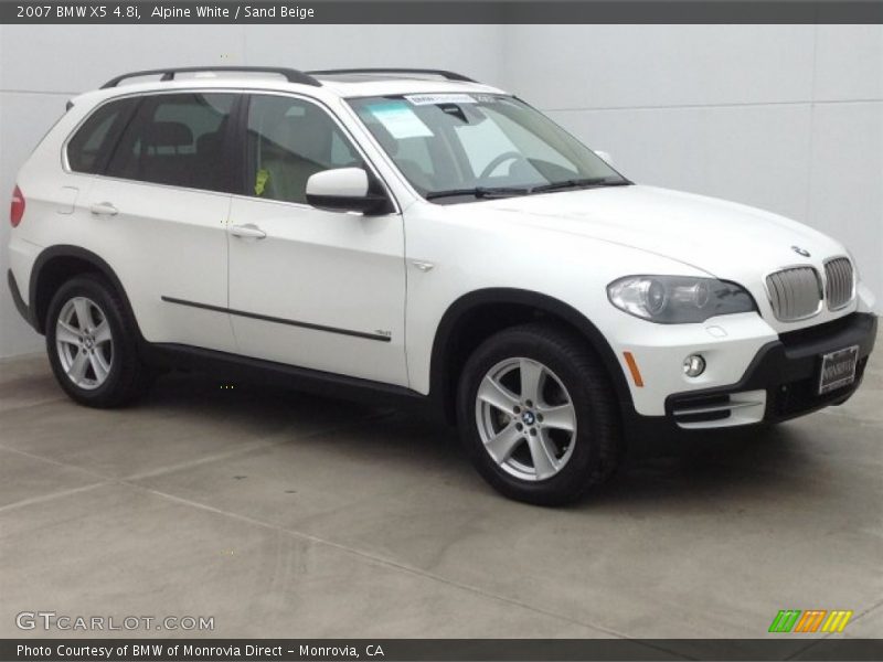 Alpine White / Sand Beige 2007 BMW X5 4.8i