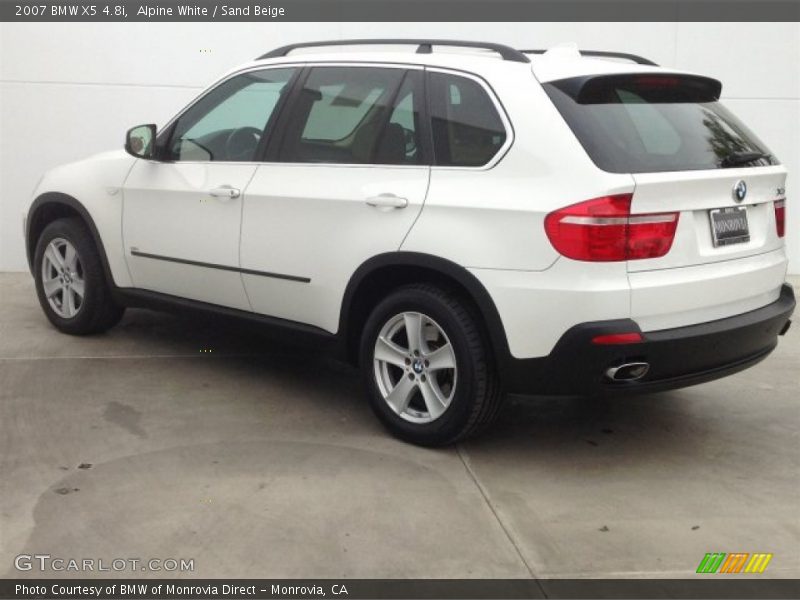 Alpine White / Sand Beige 2007 BMW X5 4.8i