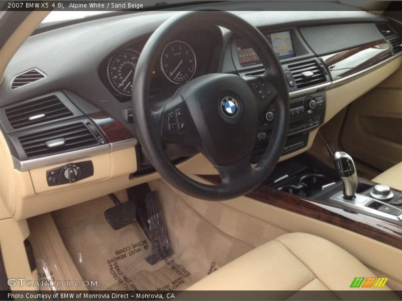 Alpine White / Sand Beige 2007 BMW X5 4.8i
