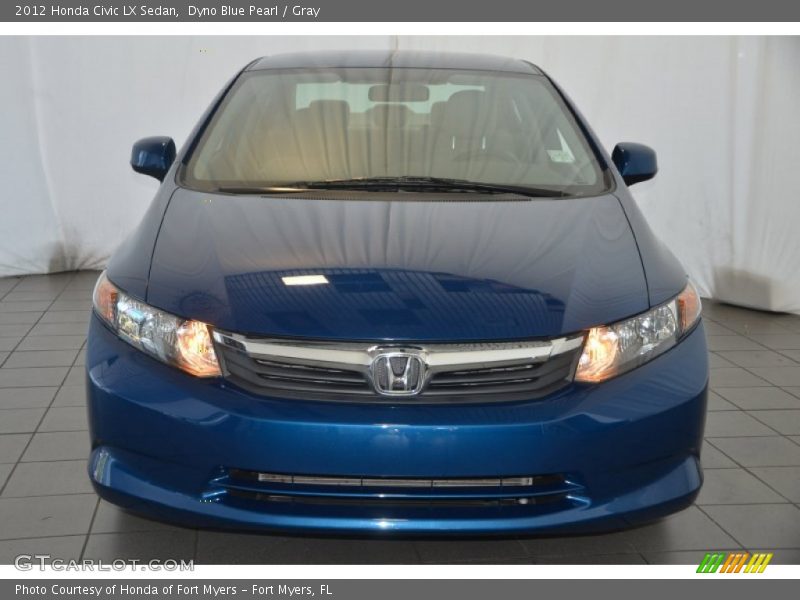 Dyno Blue Pearl / Gray 2012 Honda Civic LX Sedan