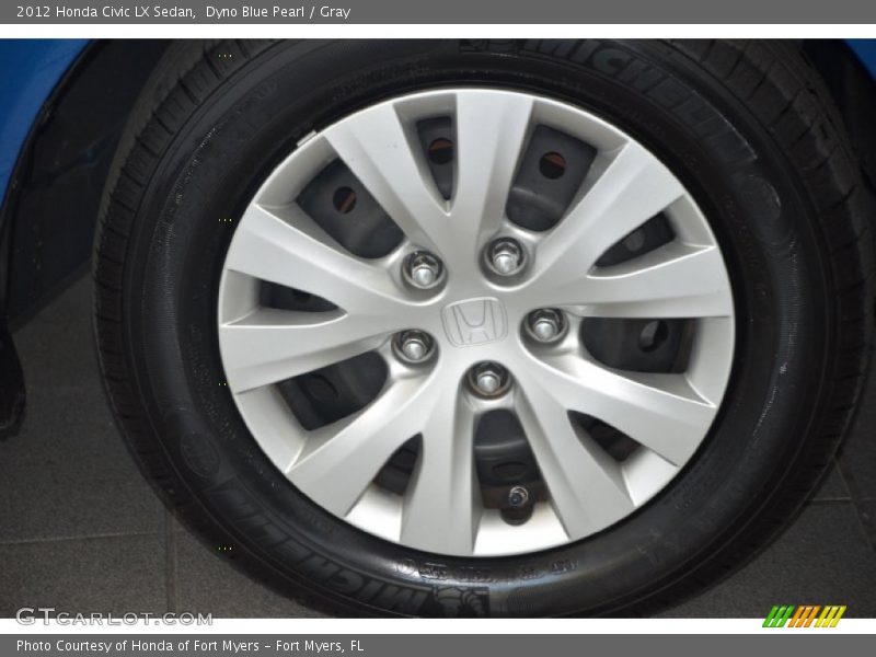 Dyno Blue Pearl / Gray 2012 Honda Civic LX Sedan