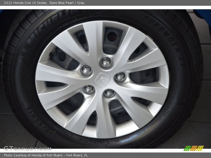 Dyno Blue Pearl / Gray 2012 Honda Civic LX Sedan