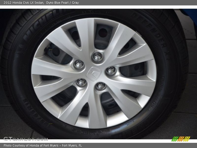 Dyno Blue Pearl / Gray 2012 Honda Civic LX Sedan