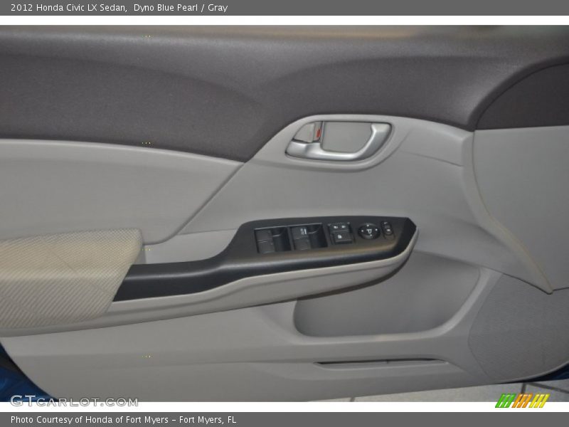 Dyno Blue Pearl / Gray 2012 Honda Civic LX Sedan