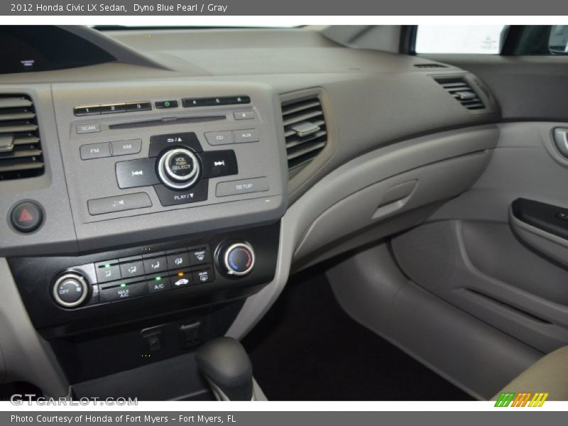 Dyno Blue Pearl / Gray 2012 Honda Civic LX Sedan