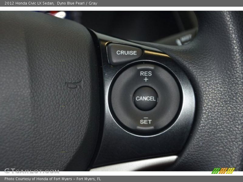 Dyno Blue Pearl / Gray 2012 Honda Civic LX Sedan