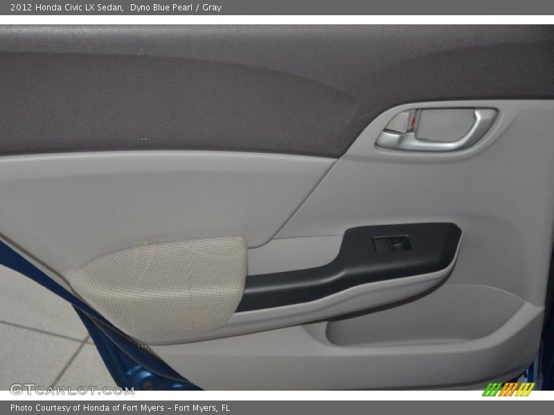 Dyno Blue Pearl / Gray 2012 Honda Civic LX Sedan