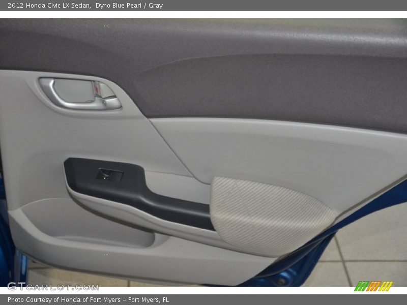 Dyno Blue Pearl / Gray 2012 Honda Civic LX Sedan